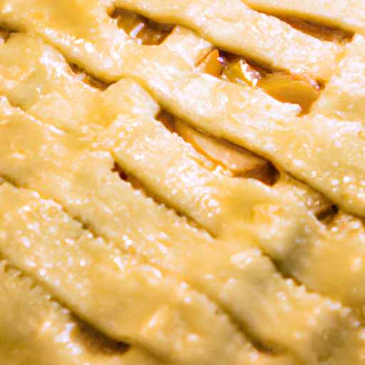 A close-up of a flaky and buttery pie crust ready to be filled with apple mixture